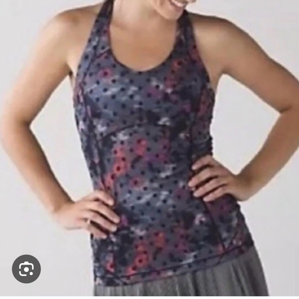 Lululemon Athletica Black and Red Tank Top